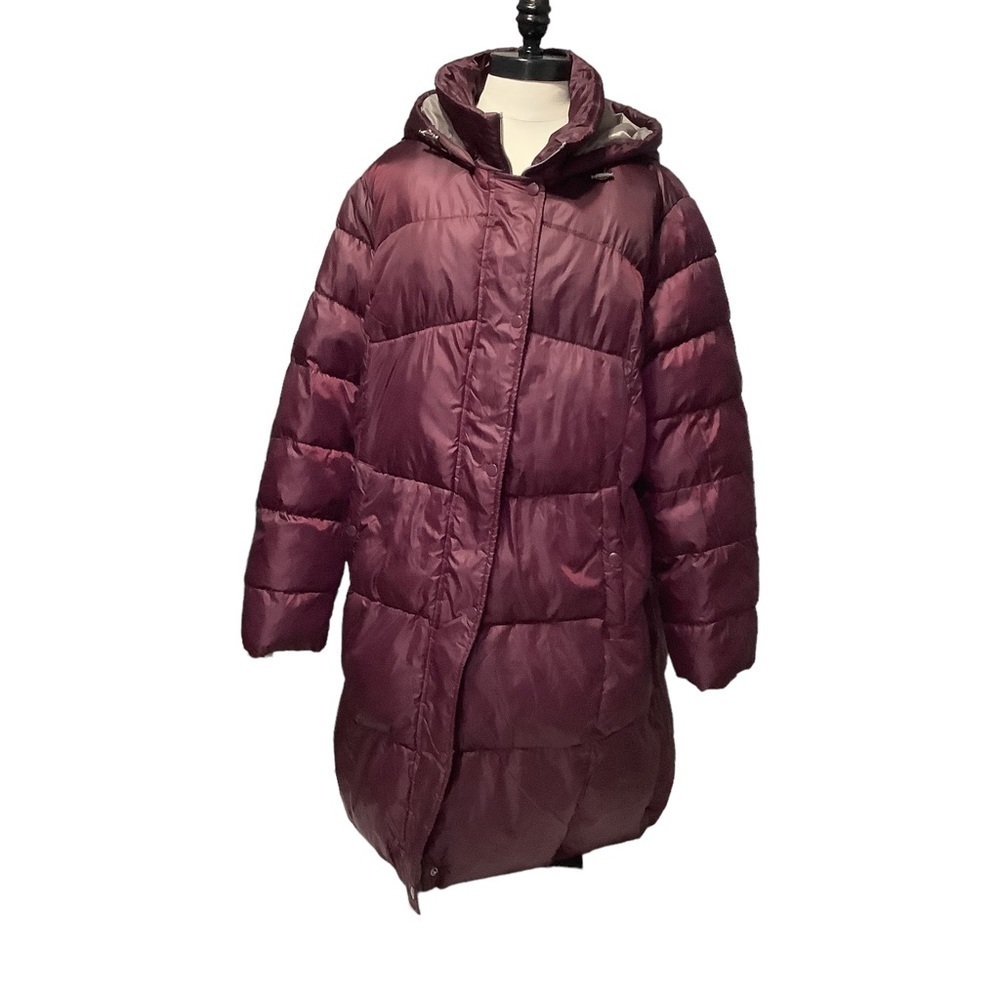 BIG CHILL Plus‎ Size Plum Long Hooded Puffer Coat Jacket – Size 2X